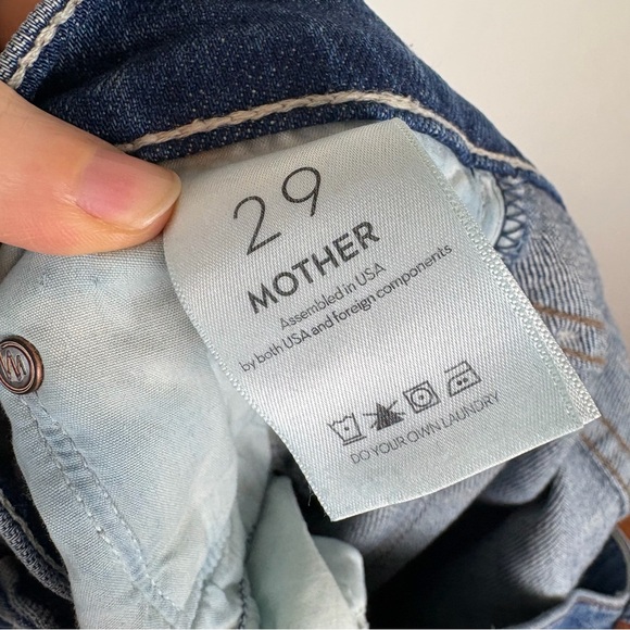 Mother High Waisted Rider Skimp Jeans Cowboys Don’t Cry Size 29 - Picture 10 of 11